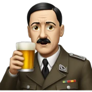 Hitler drinking sticker