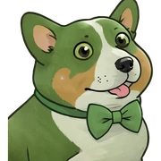Fat corgi begging sticker