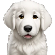 Great Pyrenees puppy sitting sticker