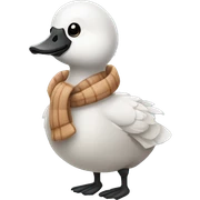 Goose in winter clothes  sticker