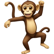 Dancing monkey sticker