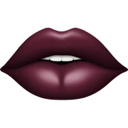 Burgundy lipstick kiss sticker