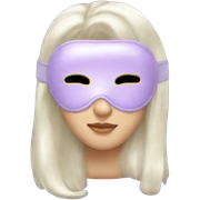 Pale purple satin sleep mask sticker