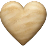 Travertine heart sticker