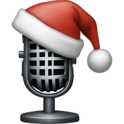 microphone, christmas hat sticker