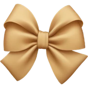 Tan bow sticker
