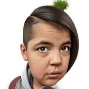 realistic portrait of boy sticker