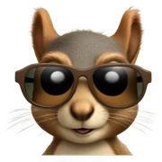 Squirrel wearing sunglasses  sticker
