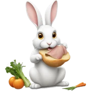 rabbit eating rabbit sticker