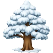 Snowy tree sticker
