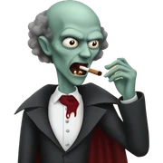 Vampire smoking a blunt  sticker