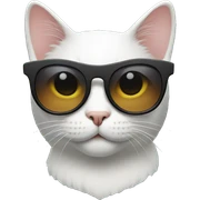 Cat with sunglasses sticker
