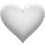 White heart  sticker