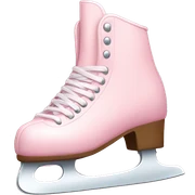 pastel pink ice skates sticker