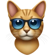 Cat with sunglasses sticker