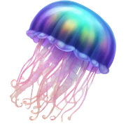 iridescent jellyfish sticker