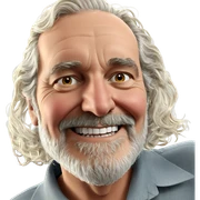 smiling old man with beard sticker