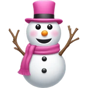 pink snowman  sticker