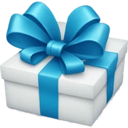 present blue sticker