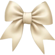 Cream colored bow sticker