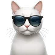 Cat with sunglasses sticker
