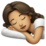 Brunette sleeping  sticker