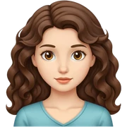 brunette wavy hair girl sticker