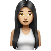 Sporty thai girl with long dark hair sticker