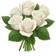 White rose bouquet  sticker