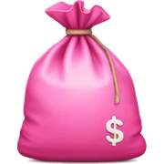 pink money bag sticker