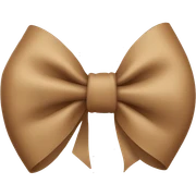 Light brown bow sticker