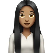 Girl with long black straight hair sticker