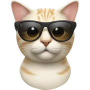 Cat with sunglasses sticker