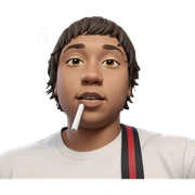 young man in white shirt sticker