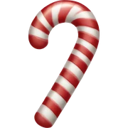 Candy cane sticker
