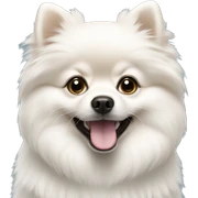white pomeranian  sticker