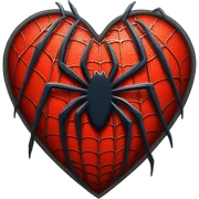 Spider man heart sticker