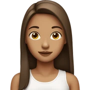 girl with straight brown hair sticker