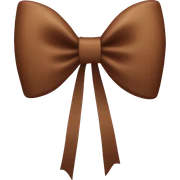 Brown bow sticker