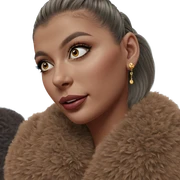 girl with earrings and makeup sticker