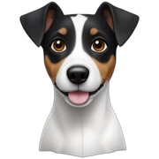 Black and white jack Russell sticker