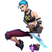 jinx with rocket launcher sticker