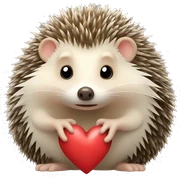 Hedgehog with hearts sticker
