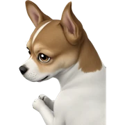 dog in focus with blur sticker