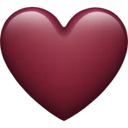 Burgundy heart  sticker