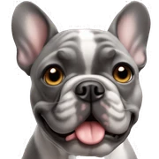 Grey French bulldog sticker