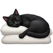 black cat sleeping sticker