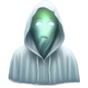 ghost wearing hoodie sticker