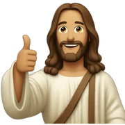 jesus thumbs up sticker