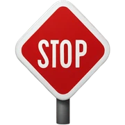 Stop sign sticker